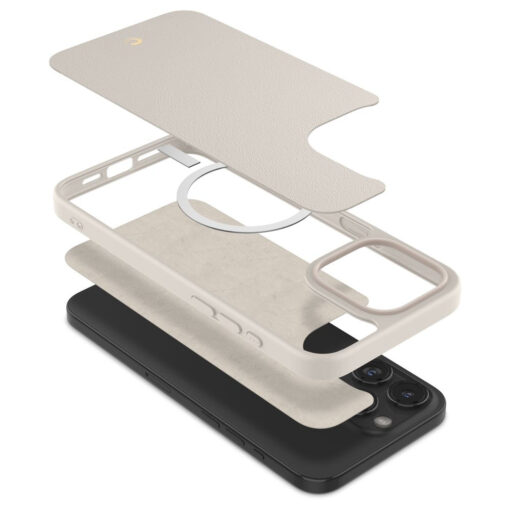iPhone 15 PRO MAX umbris Spigen Cyrill Kajuk Mag MagSafe oko nahast taguse ja silikoonist raamiga bee 8